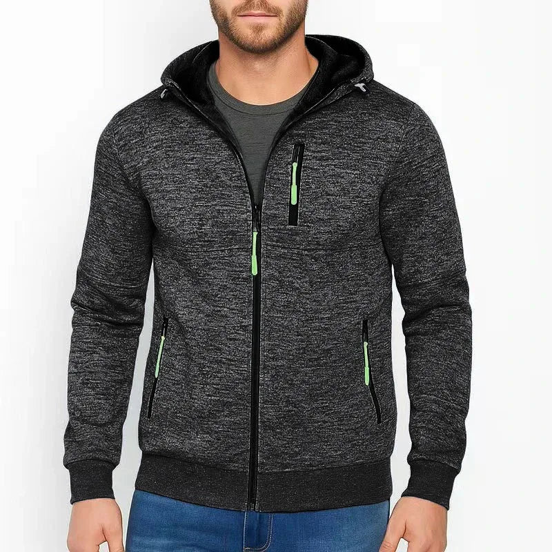 Giacca Sportiva Da Fitness Autunnale Da Uomo Con Cappuccio E Cerniera Colore A Contrasto Capispalla Moda Baseball