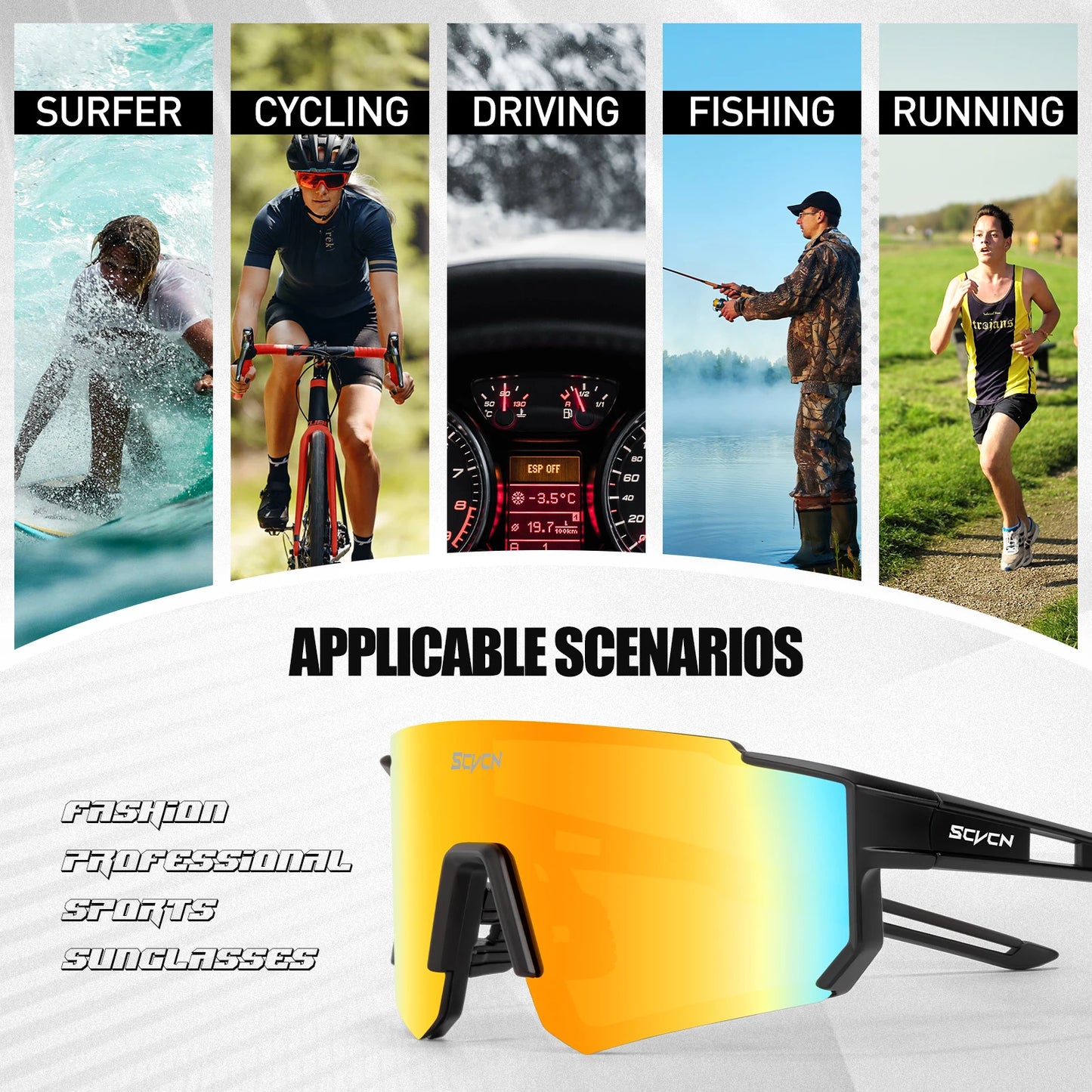 SCVCN Occhiali Da Sole UV400 Viola Montatura Street Fashion Y2K Per Donne E Uomini Ciclismo MTB