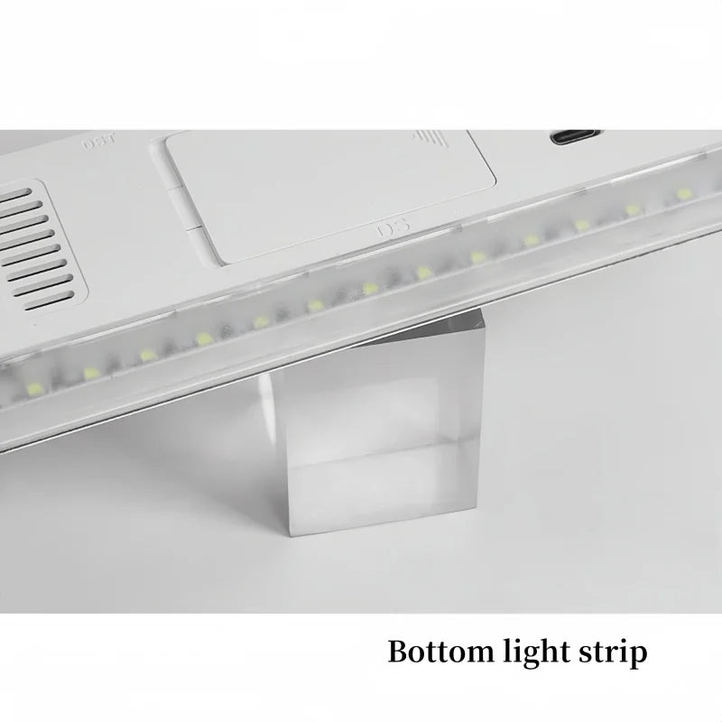 Sveglia Digitale USB Con Luce D'Ambiente Bianca Orologio Da Tavolo LED 12/24 Ore, 3 Livelli Di Luminosità, DST