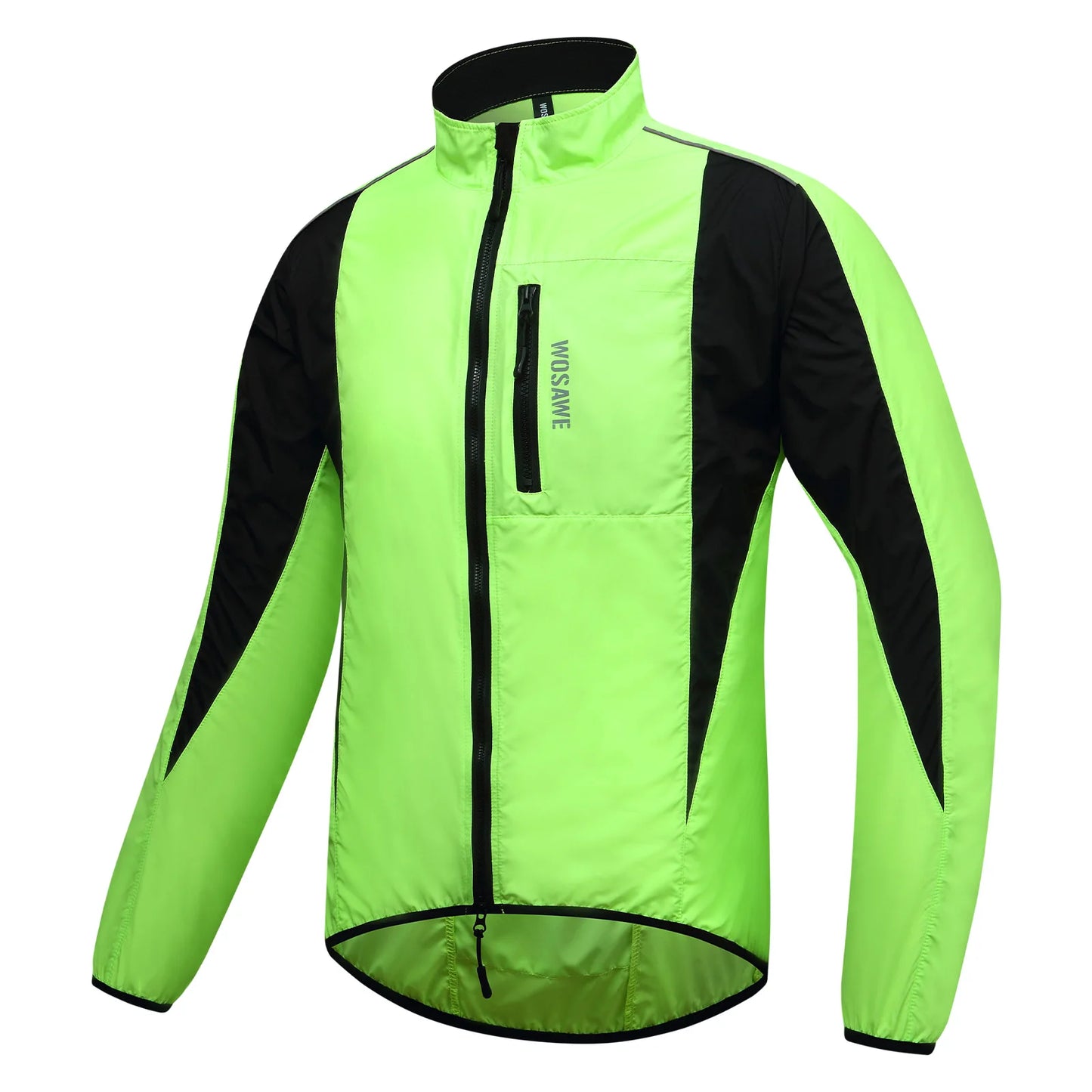 Giacca Da Ciclismo Uomo WOSAWE Antivento Impermeabile Riflettente Manica Lunga Gilet Senza Maniche Maglia Da Bici
