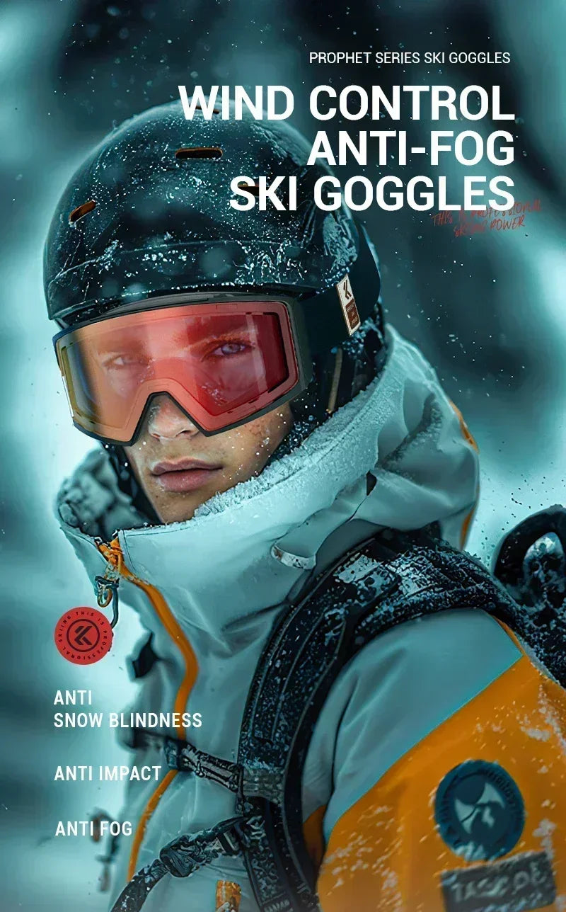 Kapvoe Occhiali Da Sci Fotocromatici E Maschera Da Snowboard Antiappannamento UV400 Per Uomo E Donna Occhiali Inverno