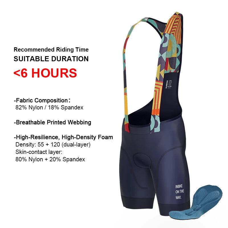 Pantaloncini Con Bretelle Da Ciclismo MTB Uomo Professionali Per Bici Da Montagna E Strada Abbigliamento Ciclismo