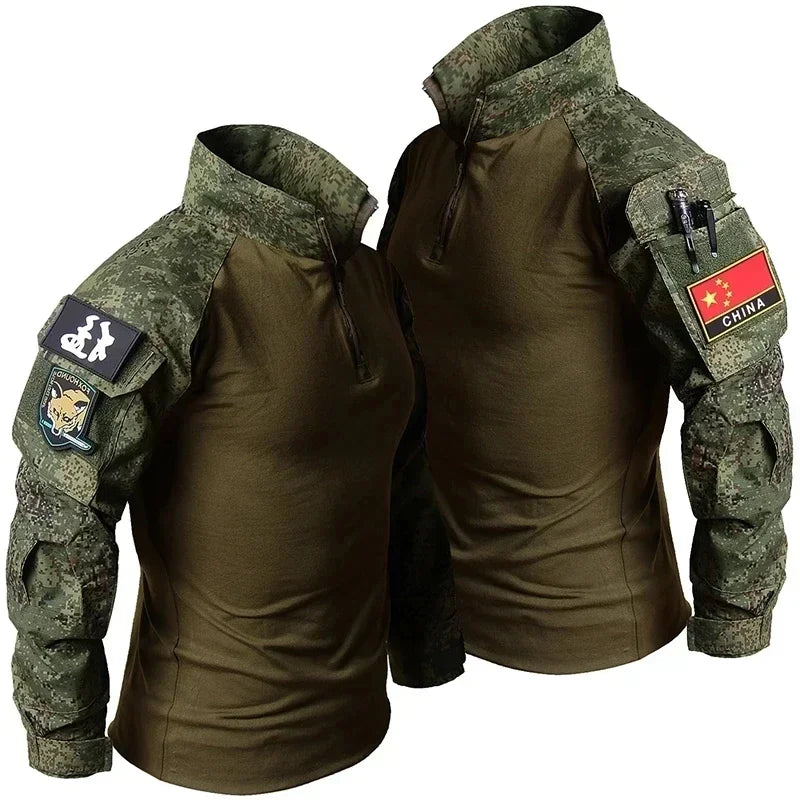Set Uniformi Tattiche Uomo In Pile Combattimento Tuta Caccia Multicam Mimetica All Aperto Pantaloni Cargo Softair