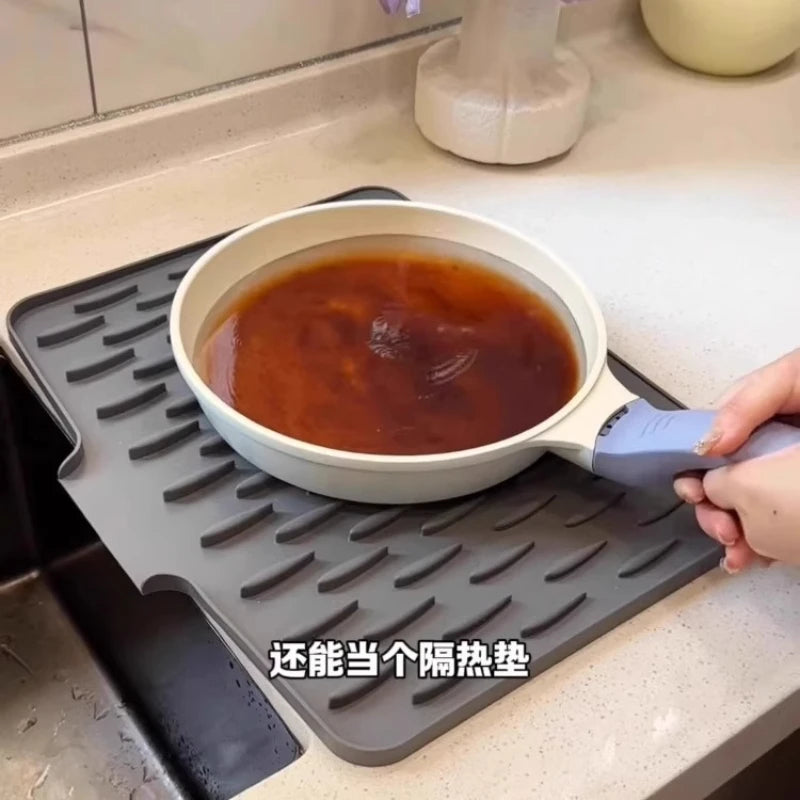 Tappetino Di Scarico In Silicone Per Lavello Della Cucina Multifunzione Riutilizzabile Dawndesslo