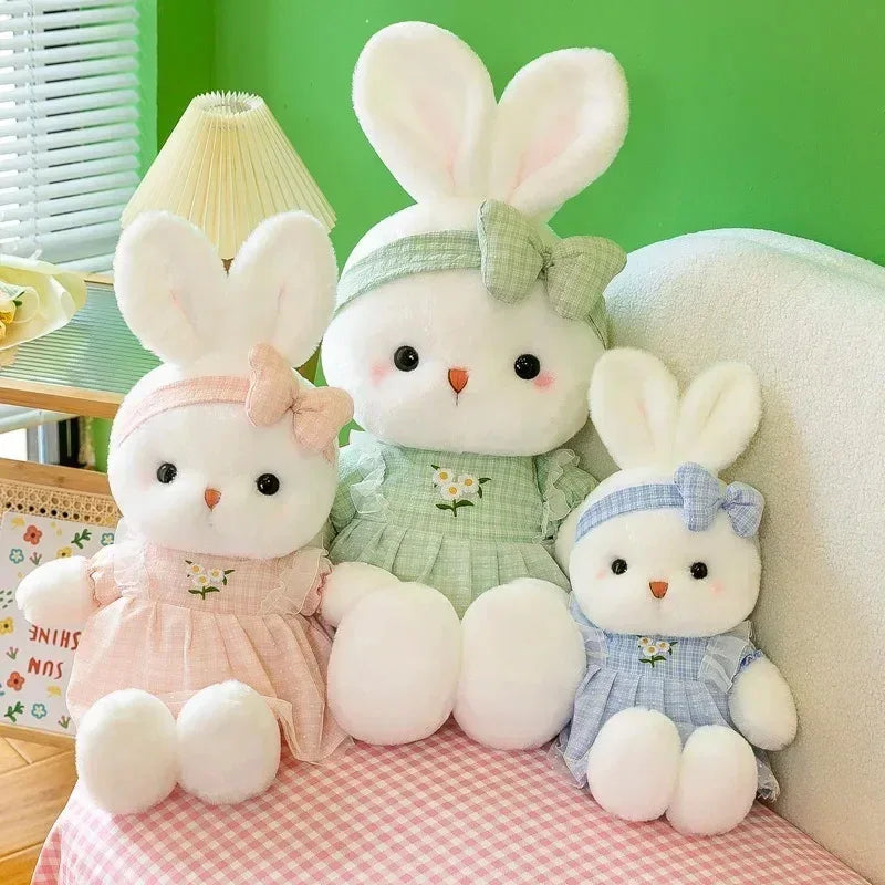 Peluche Coniglio Cartone Animato Vestito Floreale Regalo Per Pasqua San Valentino Compleanno Decorazione Casa