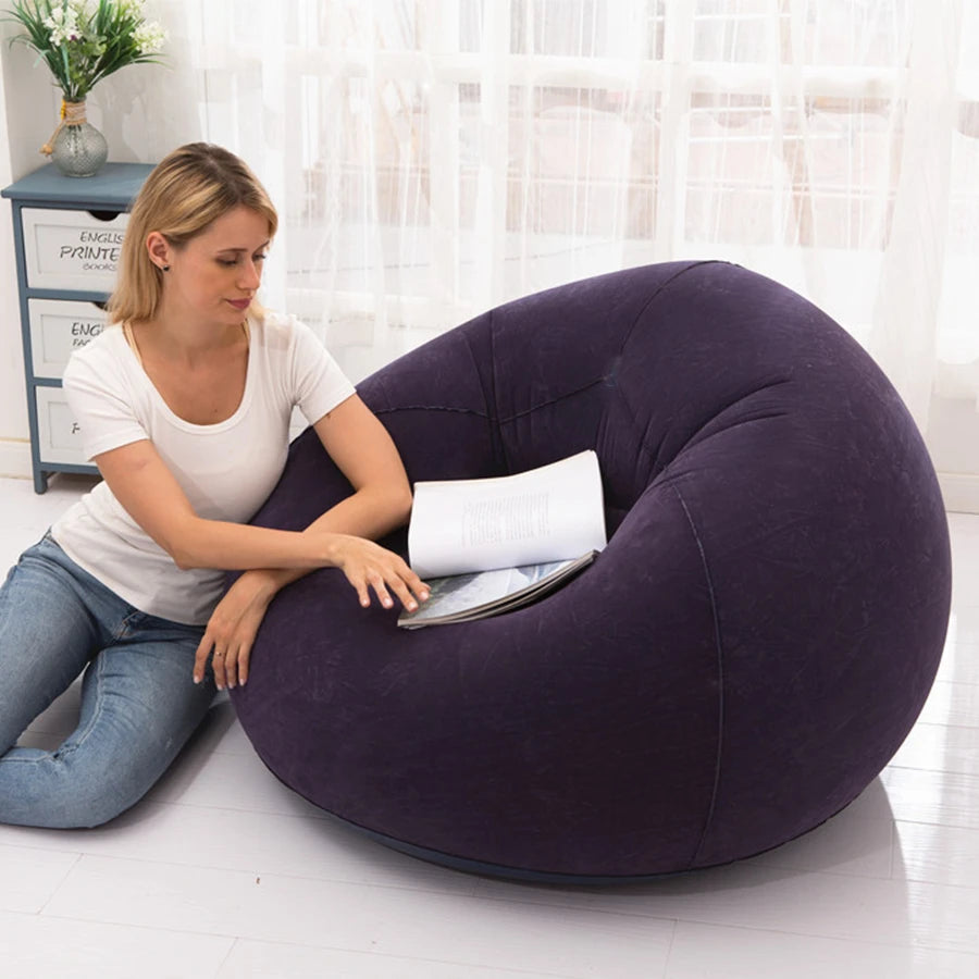 Grandi Divani Gonfiabili In PVC Azulblanco Per Soggiorno Campeggio Lettino Sedie Pouf Tatami