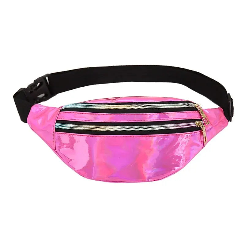 Marsupio Borsa Da Cintura Olografico Laser Designer Per Ragazze Unisex Glitter Spalla Festa Viaggio