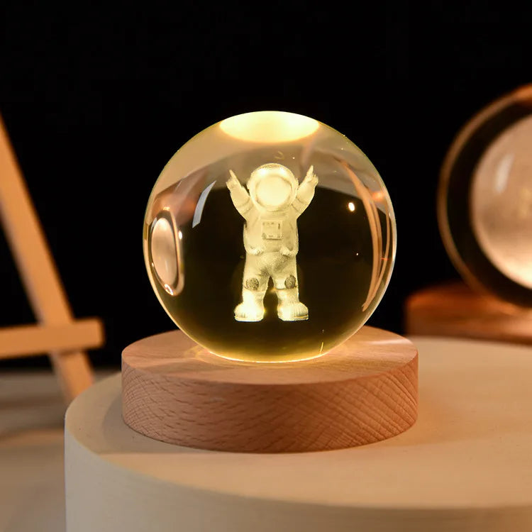 Sfera Di Cristallo 3D Del Sistema Solare Incisa Al Laser Globo Astronomia Regalo E Decorazione Per Casa