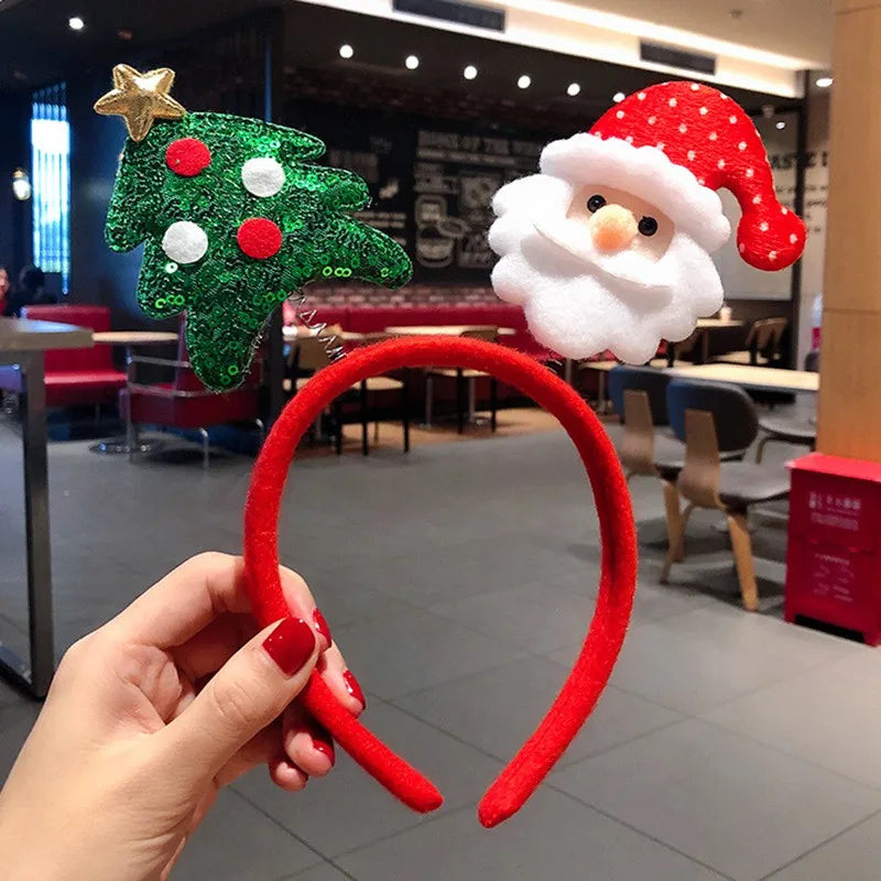Confezione Fasce Natalizie Set Da 1 A 15 Pupazzo Di Neve Corna Di Renna E Babbo Natale Per Capodanno Photo Booth Capelli