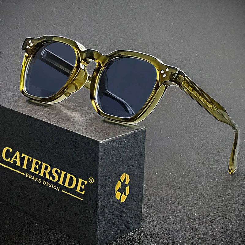 CaterSide Occhiali Da Sole Punk Unisex Con Montatura Quadrata Design Personalizzato Per Viaggi E Feste