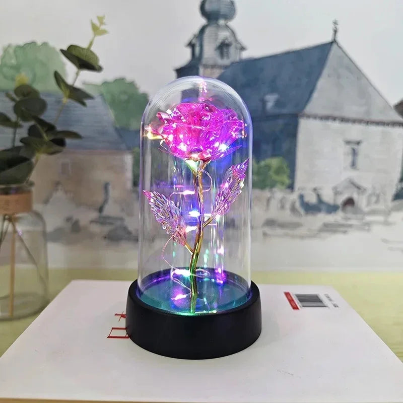 Rosa Artificiale LED Eterna Regalo Di San Valentino Per Fidanzata Rosa Eterna Decorazioni Nozze Regali Natale