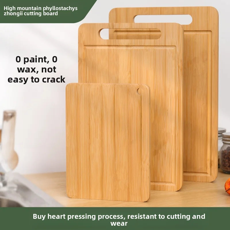 Tagliere In Bambù Bifacciale Da Cucina Anti Muffa Naturale Moso Con Supporto Verticale