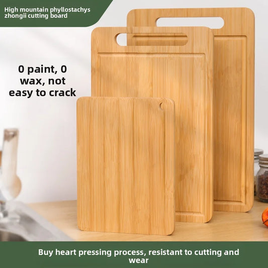 Tagliere In Bambù Bifacciale Da Cucina Anti Muffa Naturale Moso Con Supporto Verticale
