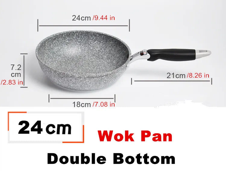 Padella 28/26/24/20cm padella Wok padella antiaderente padella calderone fornello a induzione padelle padella per Pancake padella per uova fornello a Gas casa