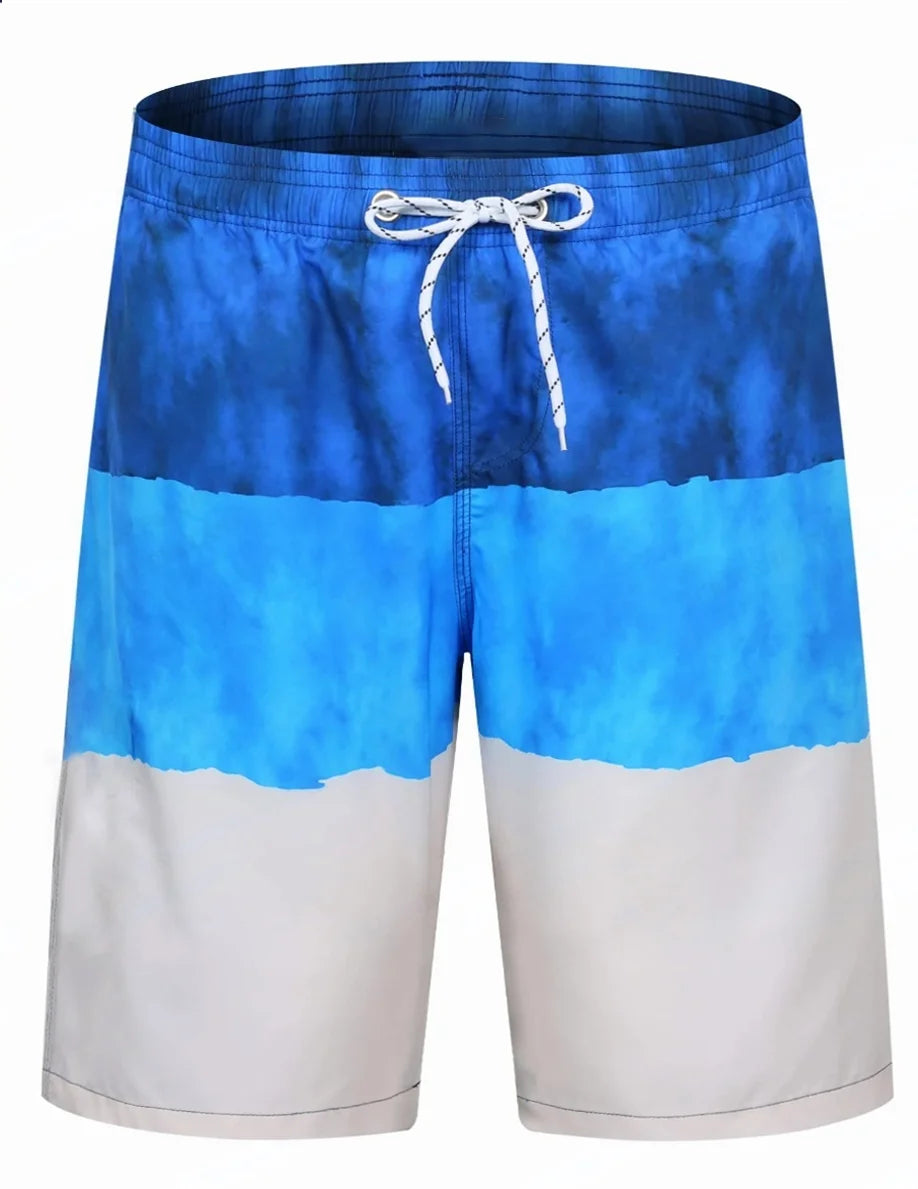 Pantaloncini da Spiaggia con Grafica Sfumata per Uomo Pantaloncini da Surf 3D Colorati e Pantaloni Corti Estivi Vacanza