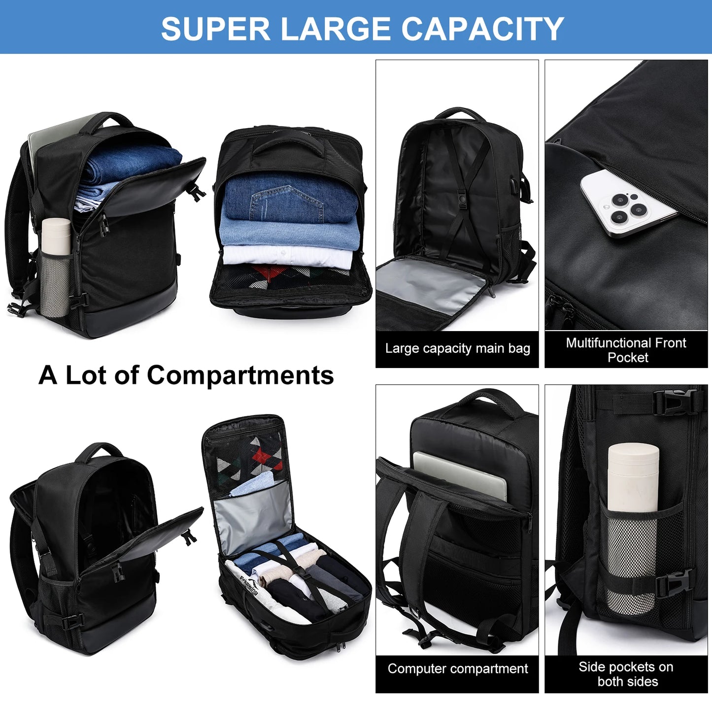 Zaino Da Viaggio Per Cabina Unisex Compatibile Con Ryanair 40x20x25 E EasyJet 45x36x20 Zaino Per Laptop