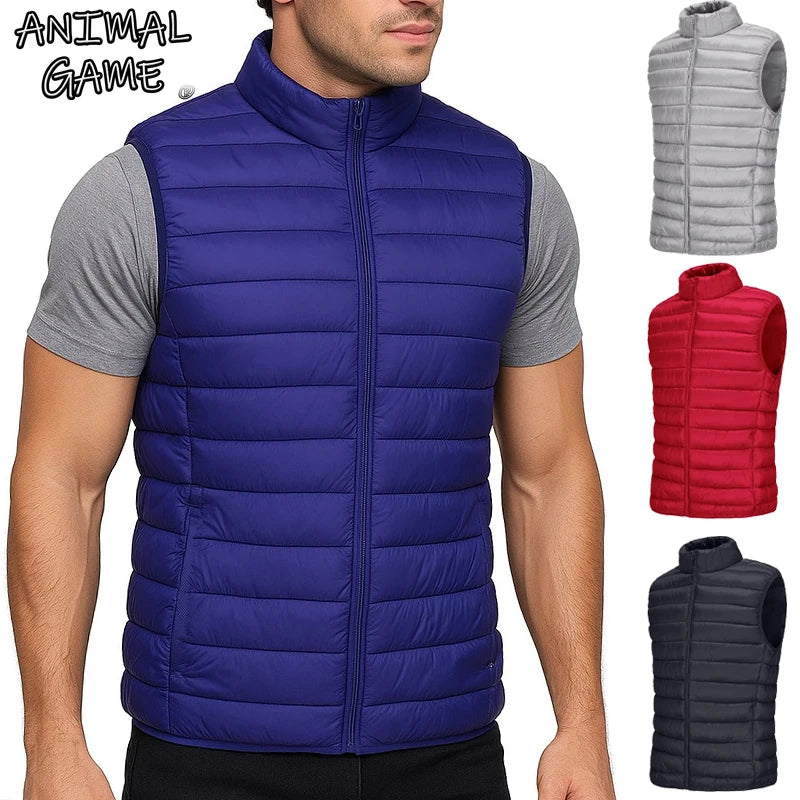 Gilet Imbottito Inverno Senza Maniche Con Cerniera Antivento Impermeabile Capispalla Caldo Uomo Donna