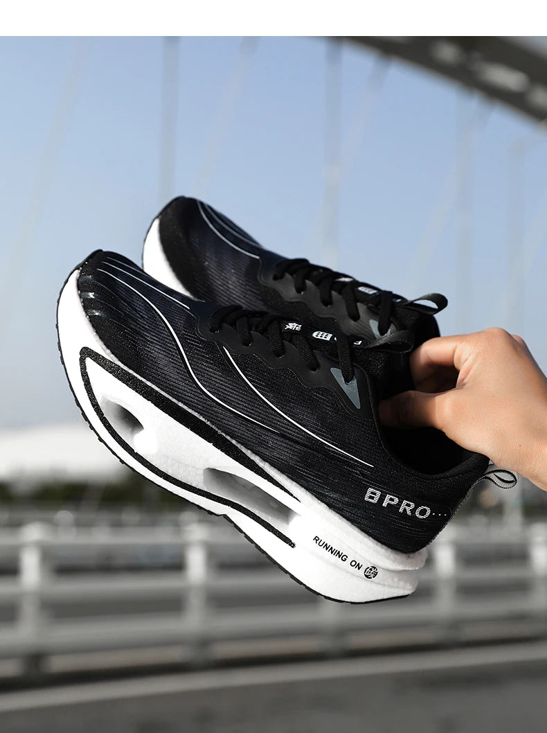 Scarpe da Corsa con Piastra in Carbonio per Maratona Unisex Traspiranti e Leggere Antiscivolo Sneakers Atletiche