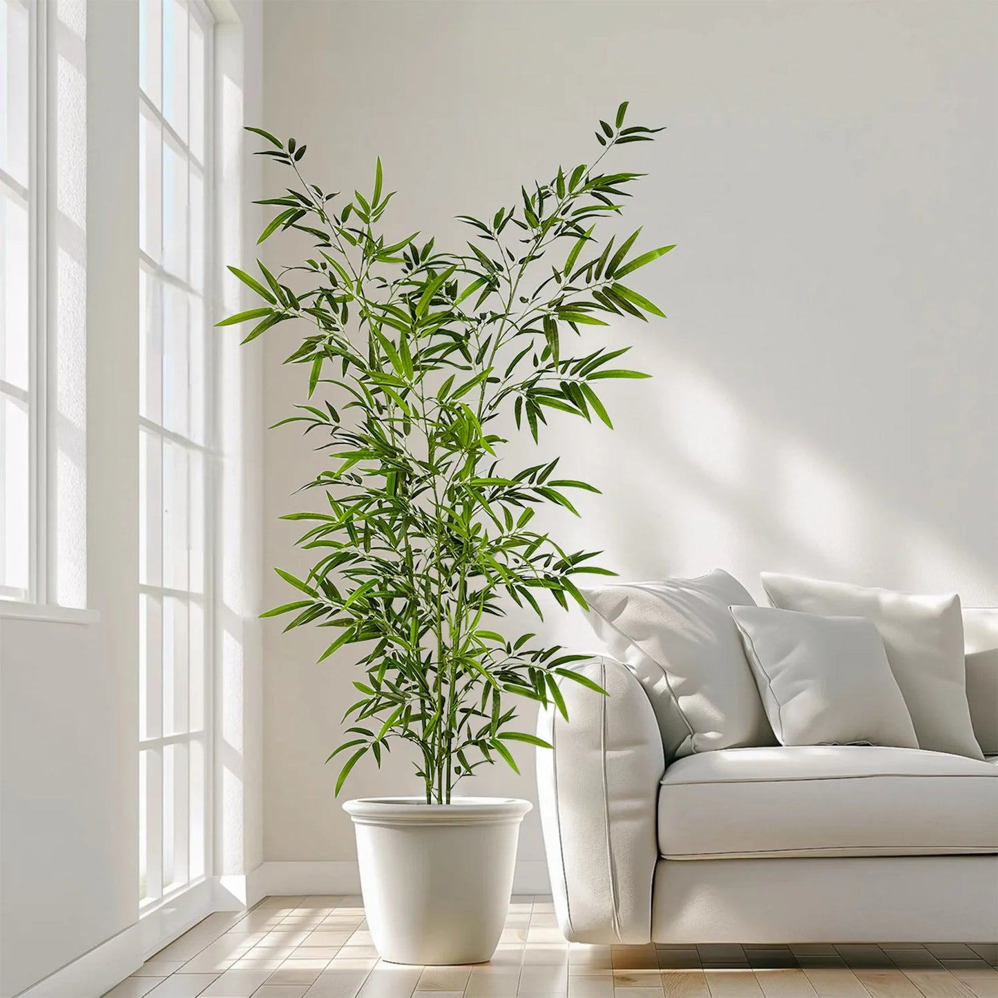 Bambù Artificiale In PVC Verde Altezza Regolabile Da 130 A 210 Cm Per Giardino E Hotel Decorazione