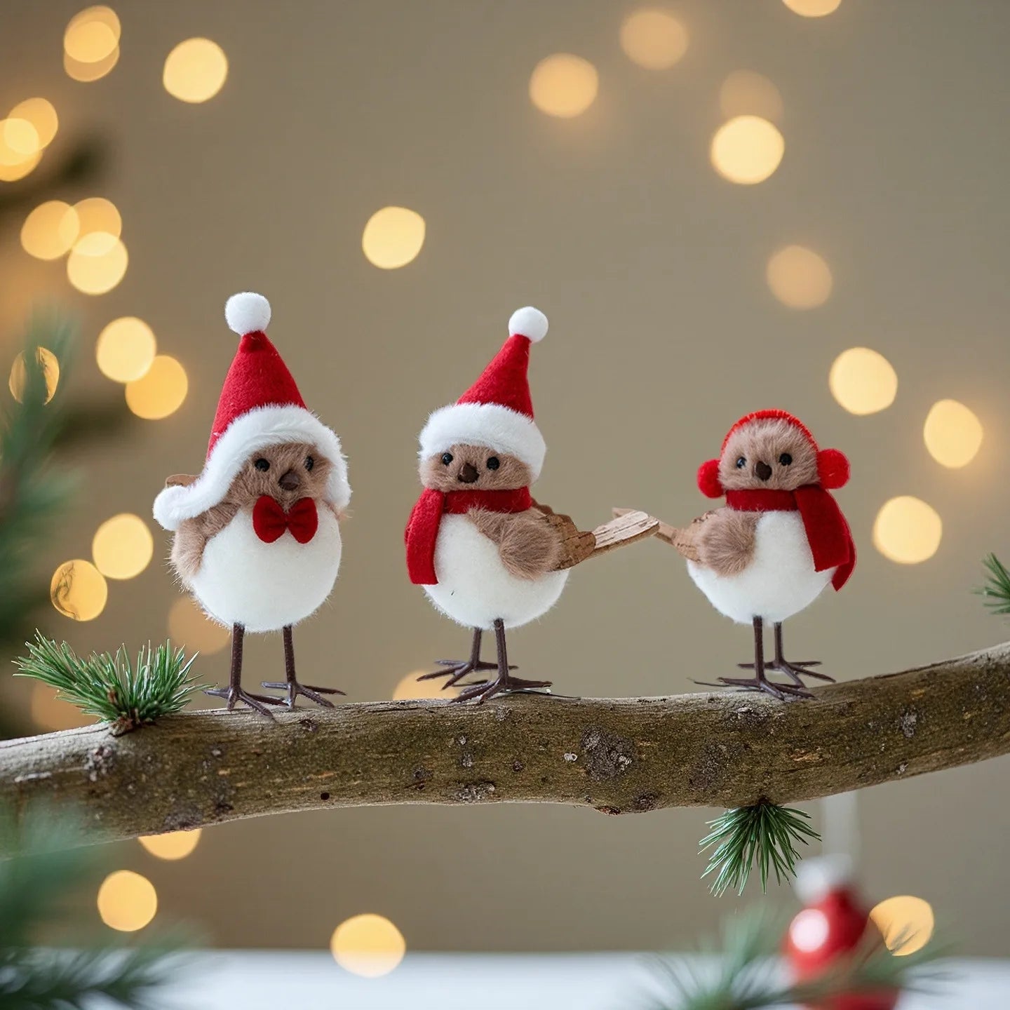 Uccelli Natalizi In Schiuma In Con Sciarpe Rosse Pendente Per Albero Decorazioni Natalizie Per Casa E Stanza