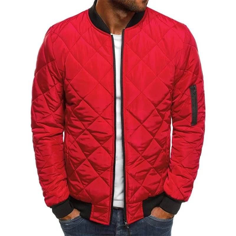 Giacca Invernale Da Uomo Leggera Con Colletto Da Baseball In Rete Pressata Stile Vintage Volo Casual Manica Lunga