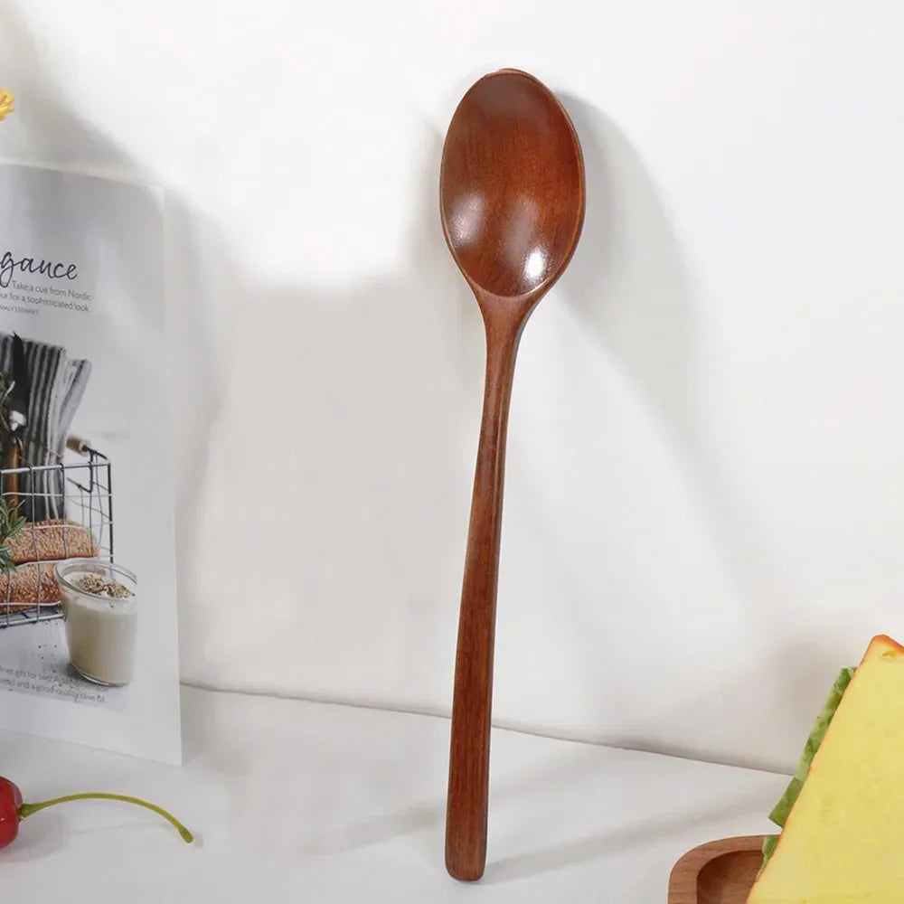 Set Da 2 Cucchiai In Legno Per Zuppe Porridge Cereali E Dessert Utensili Da Cucina Eco Friendly Ergonomici