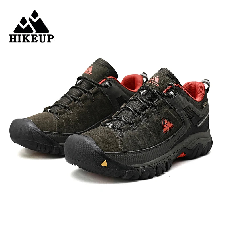HikeUp Scarpe Da Trekking Per Uomini In Pelle Durevoli Alta Qualita Scarpe Da Arrampicata All Aperto Con Suola In Gomma