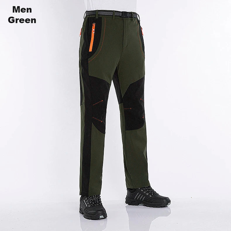 Pantaloni Invernali Da Uomo In Pile Per Trekking Impermeabili Caldi Da Campeggio All Aperto Soft Shell Antipioggia Antivento