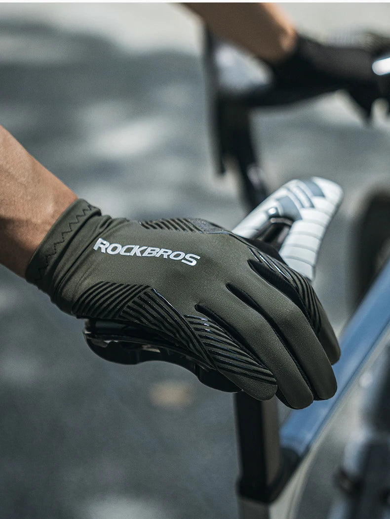 Guanti da Ciclismo RockBros Estivi Traspiranti Antiscivolo Touchscreen per MTB Bici da Strada Corsa Fitness Palestra