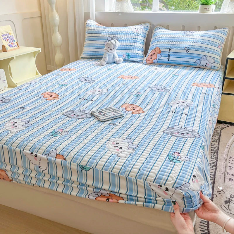 Copriletto Addensato Impermeabile Coprimaterasso Elastico Stampato Senza Federa Per Letto Di Casa