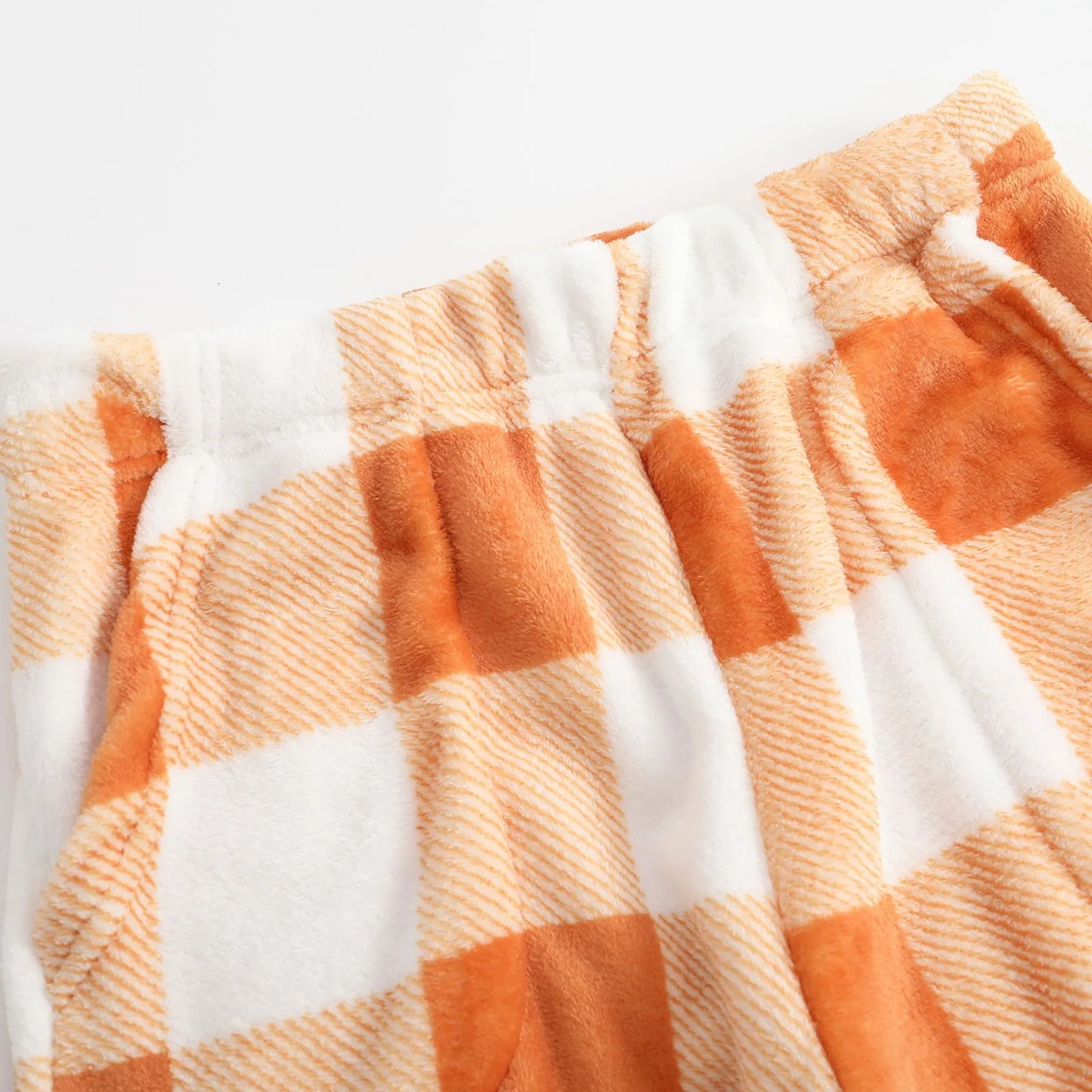 Pantaloni Del Pigiama Da Donna Con Vita Elastica E Scozzesi In Pile Morbidi Con Tasche Peluche