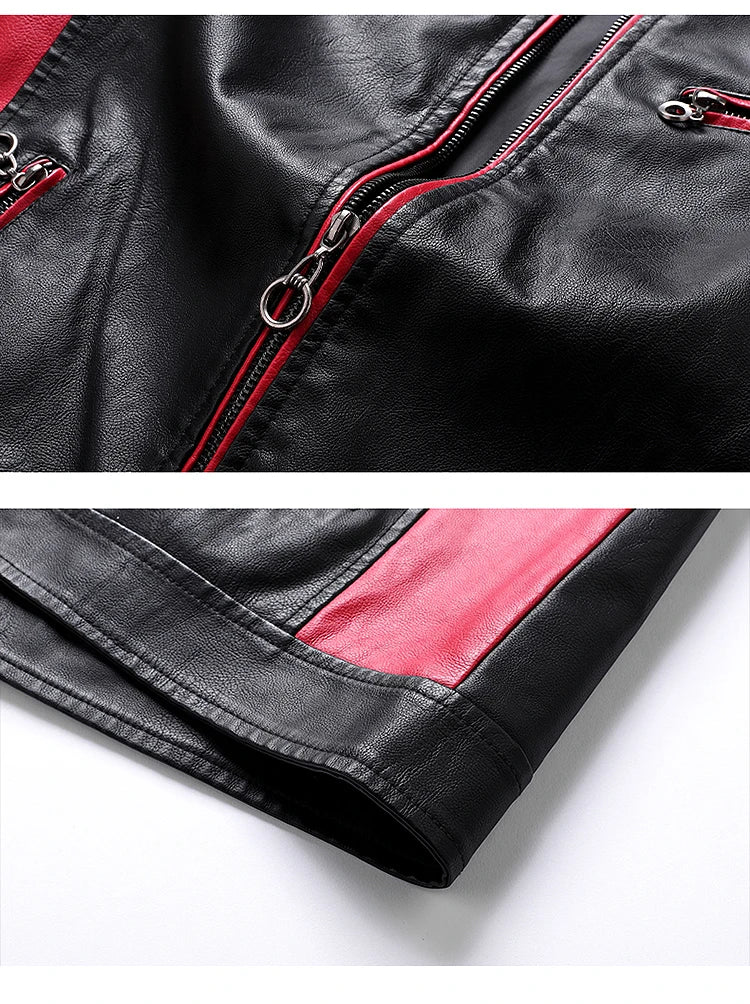 Giacche di Pelle da Uomo 2024 All'aperto Primavera Autunno Antivento Morbide Abbigliamento Casual