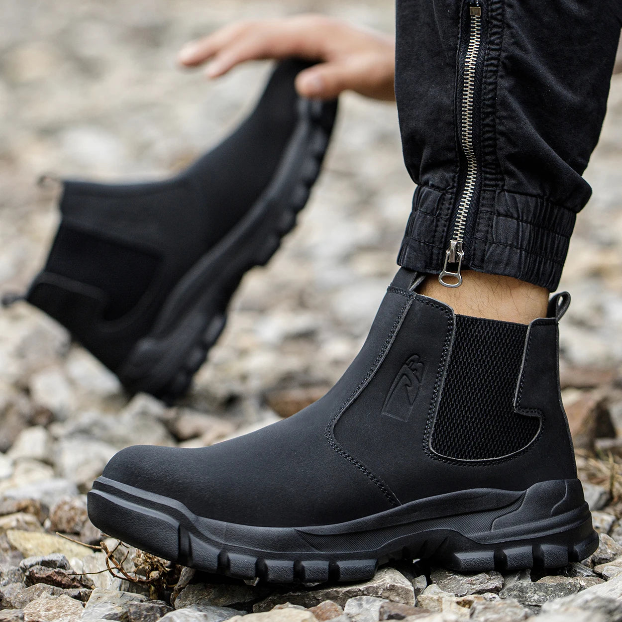 Scarpe Da Lavoro Antinfortunistiche Resistenti All Acqua Uomo Stivali In Pelle Con Testa In Acciaio Marrone