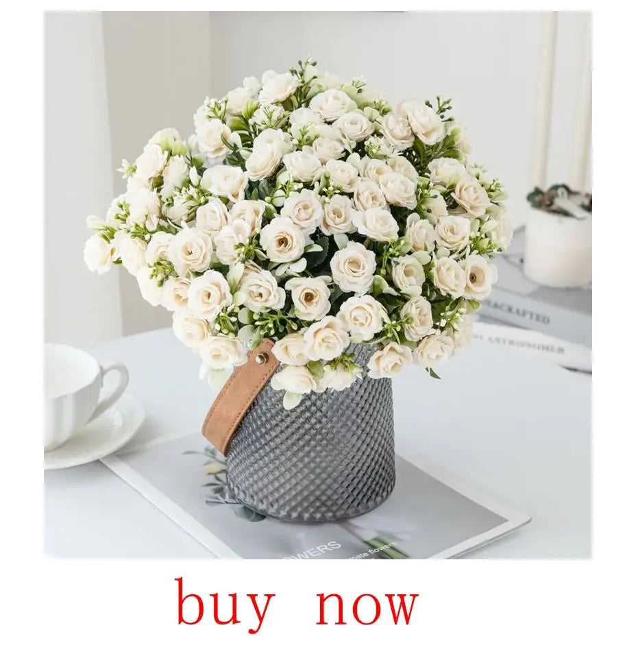 Fiore Artificiale Di Seta Giallo Margherita Mini Bouquet Per Matrimonio Vaso Da Tavolo Decorazione Casa Regalo Fai Da Te