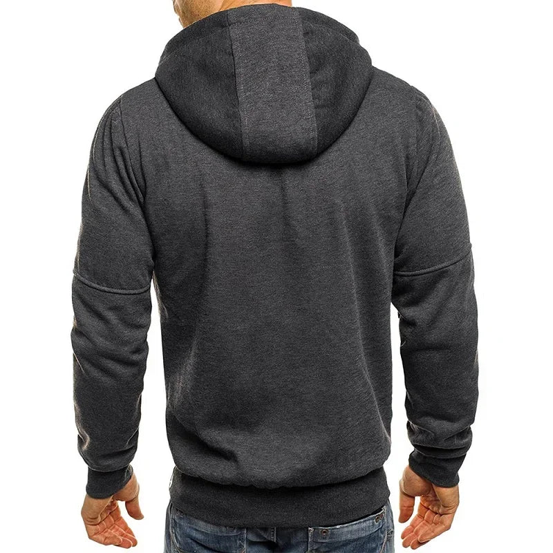 Felpa Con Cappuccio Da Uomo A Maniche Lunghe Con Cerniera Slim Fit Giacca Sportiva Casual Abbigliamento Uomo