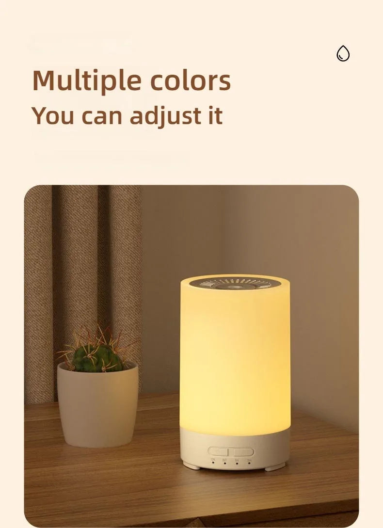 Umidificatore Diffusore Di Oli Essenziali Con Venature Del Legno Spruzzatore Automatico LED Per Profumo Camera Da Letto