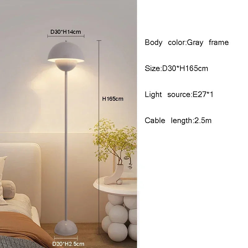 Lampada Da Terra A Forma Di Fungo Con Bocciolo Di Alta Qualità In Stile Classico Con Attacco E27 Per Soggiorno E Letto