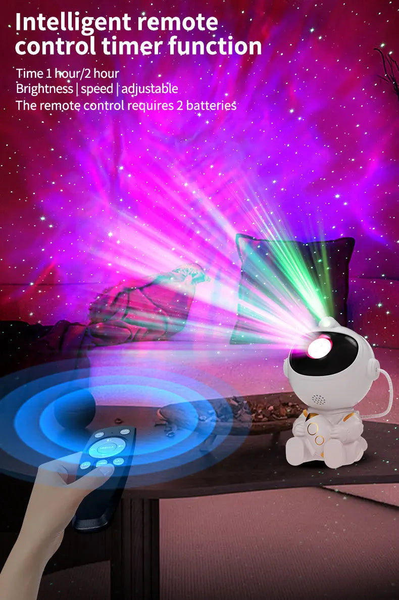 Proiettore Led Astronauta Cielo Stellato Magnetico Per Cameretta Bambini Regalo Magico Notturno