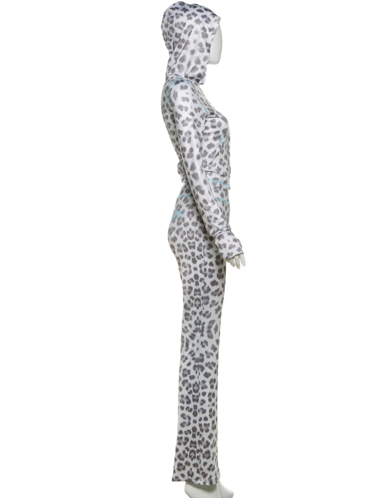 Sisterlinda Junior Tuta Alla Caviglia Leopardo Con Pantaloni Svasati High Street K24S50103
