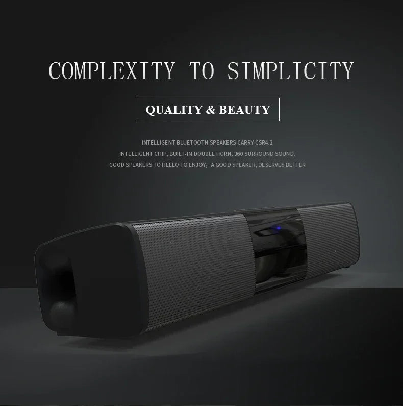 Barra Audio Portatile Potente Altoparlante Bluetooth Senza Fili Surround Stereo Per TV Subwoofer Radio FM Caixa De Som