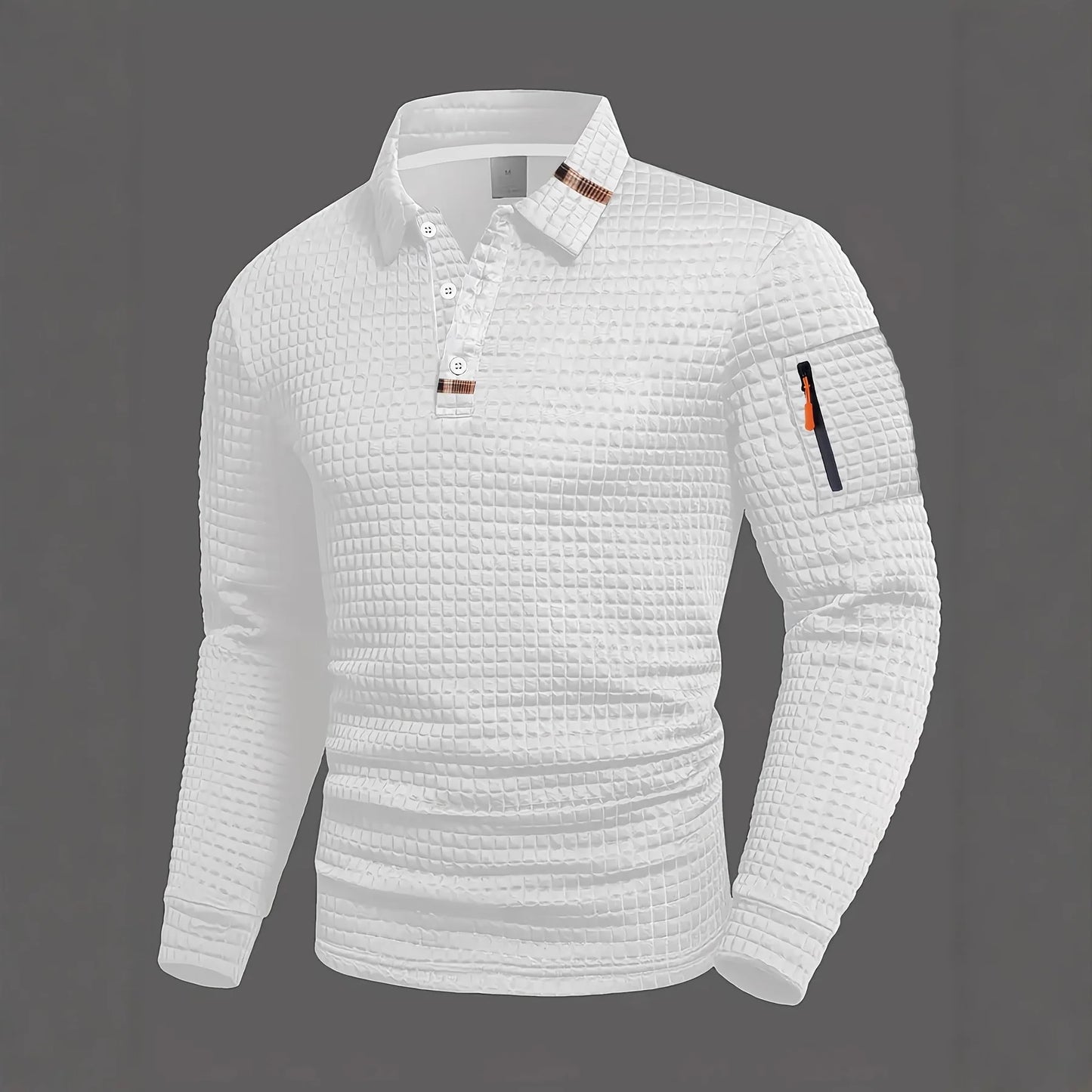 Polo Uomo 2025 Alta Qualità Autunno Inverno Patchwork Quadretti Con Vera Tasca Senza Braccioli