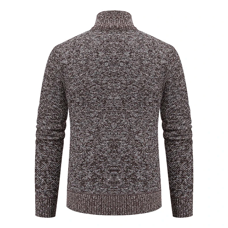 Cappotto Sportivo Casual Da Uomo In Jersey Autunno Inverno Con Colletto Alla Coreana E Cerniera Frontale In Pile