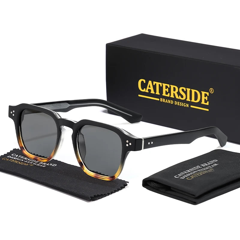 Occhiali Da Sole Quadrati Classici Unisex Da Uomo E Da Donna Di Lusso Con Inserto Centrale Temple Gradiente UV400