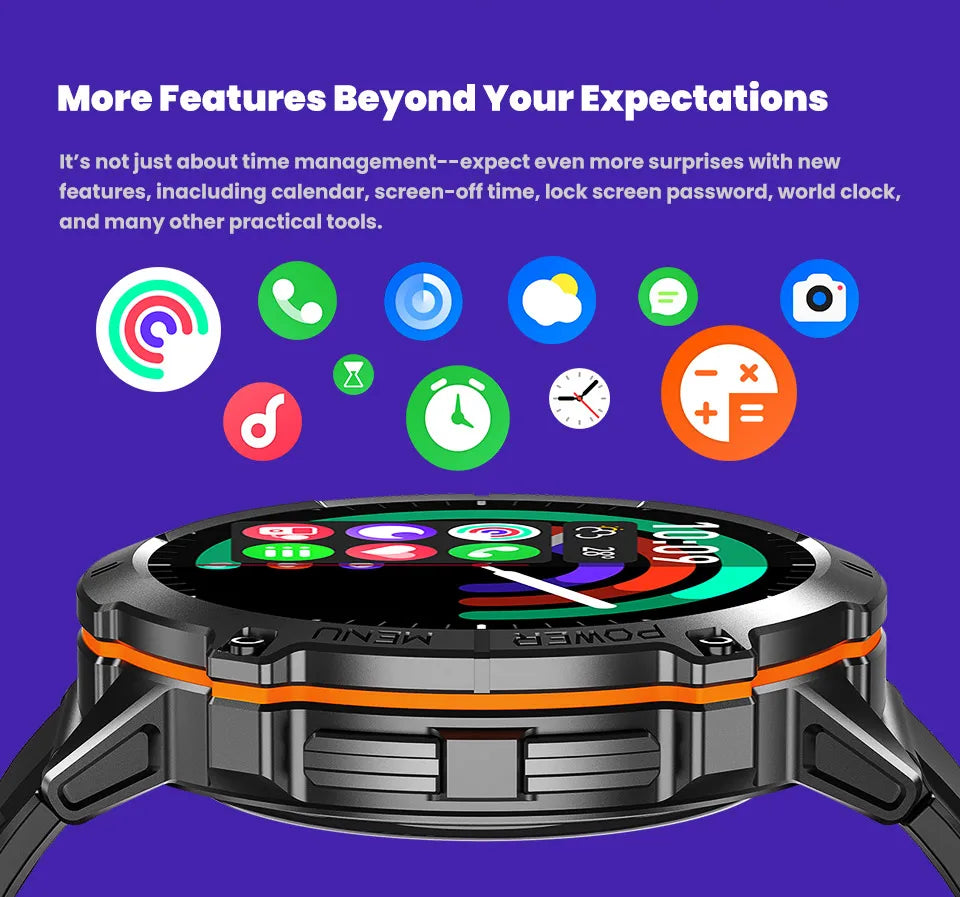 LIGE Orologio Smartwatch Uomo Con Display AMOLED Altimetro Barometro Bussola Batteria 900mAh Ultra Lunga Durata Sportivo