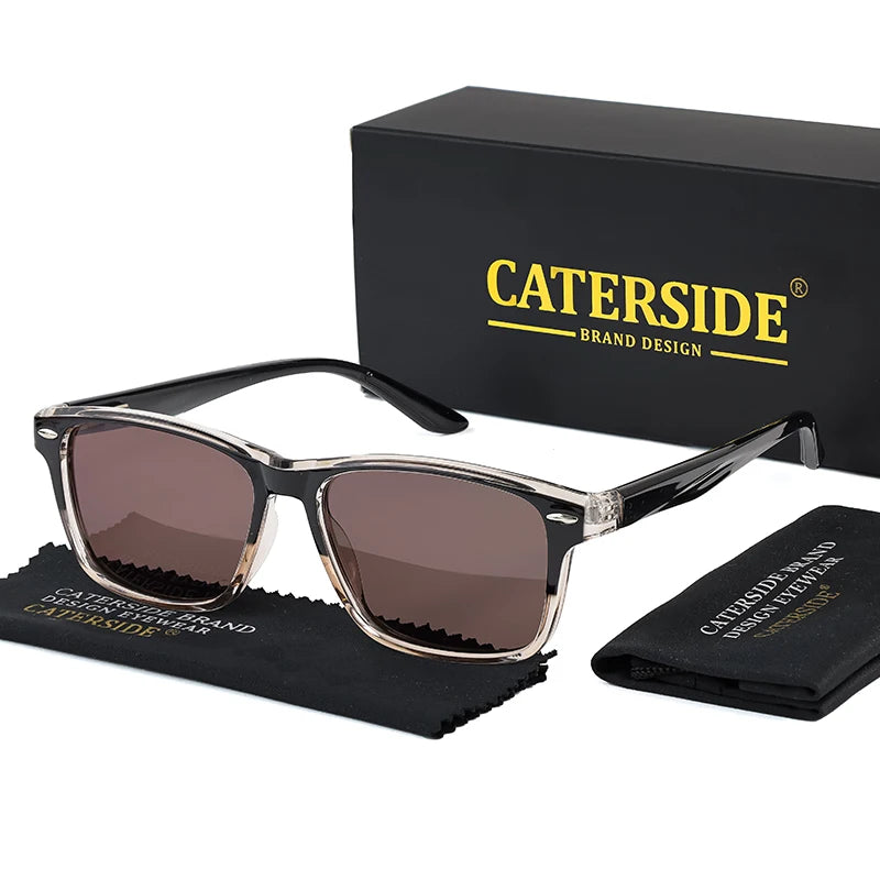 Occhiali Da Sole Polarizzati Uomo Donna TR90 Ultraleggeri Montatura Quadrata Set Regalo Per Guida E Feste