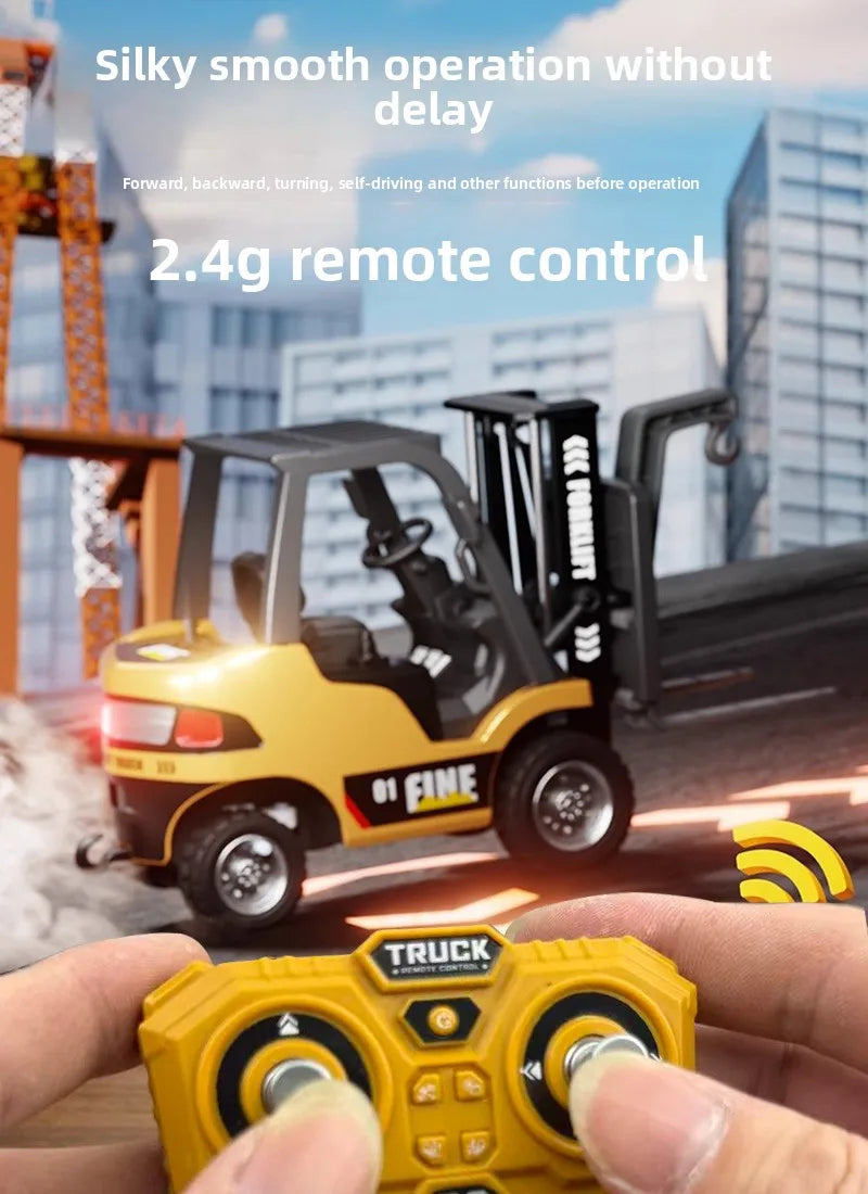 Carrello Elevatore Giocattolo 2 In 1 In Lega Scala 1 64 Con Telecomando Bluetooth Rimorchio Regalo Di Natale Capodanno