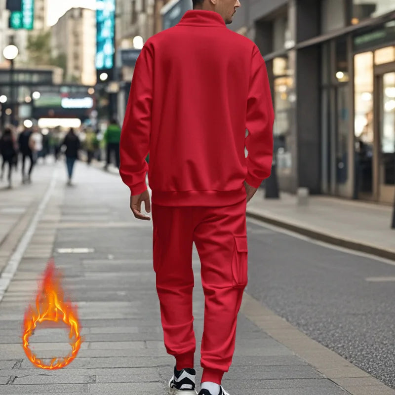 Pantaloni Sportivi Con Cerniera Calda In Velluto Da Uomo Casual Autunno Inverno 2024