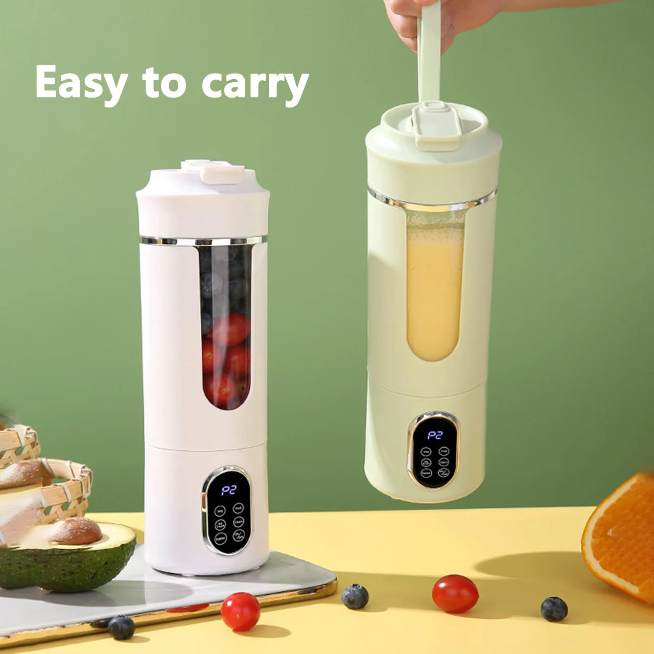 Spremiagrumi Portatile Da 530 Ml USB Ricaricabile Senza Fili Con 12 Lame E 4 Marce Mini Frullatore Per Succo Fresco