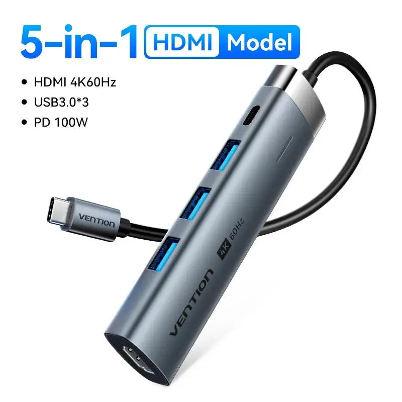 Hub USB C 4K60Hz HDMI RJ45 PD 100W Adattatore Per MacBook iPad Pro Air M2 M1 Samsung USB 3 0