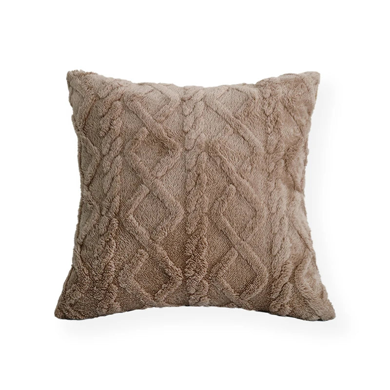 Fodera Per Cuscino In Peluche Geometrica 45x45 Cm Per Divano Soggiorno Decorativa Per La Casa